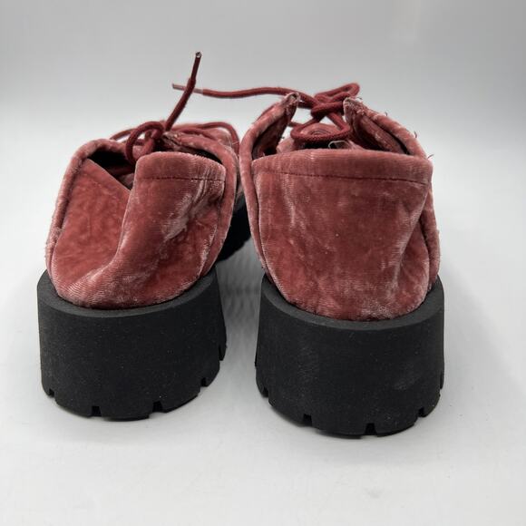 Free People Convertible Velvet Loafer Oxfords In Smoked Pink Size EU 37 / US 7 - Picture 6 of 11